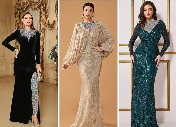 عکس مدل لباس مجلسی زنانه شیک طرح جدید