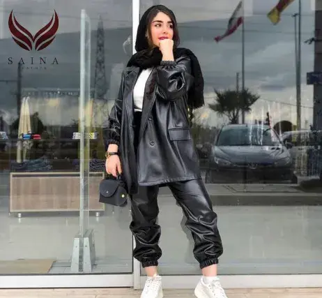 عکس مدل لباس مجلسی شیک چرمی