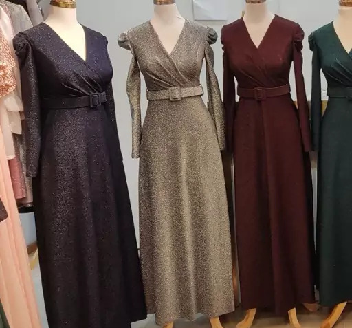عکس لباس مجلسی زنانه بلند شیک جدید لمه