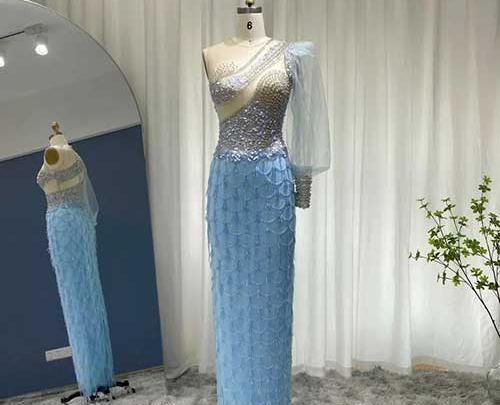 عکس شیک ترین لباس مجلسی آبی رنگ