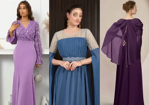 عکس لباس مجلسی آستین دار شیک