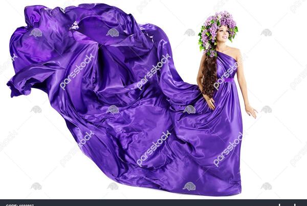 عکس لباس مجلسی بنفش یاسی دخترانه
