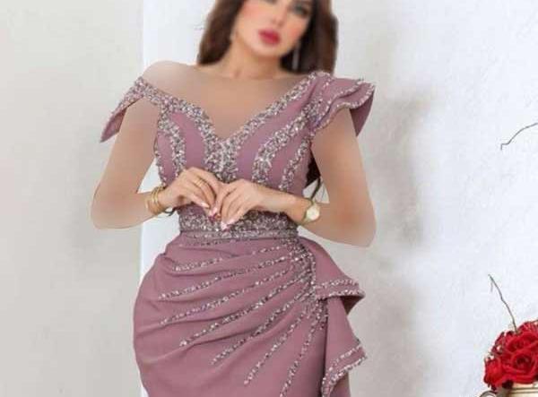 عکس مدل لباس مجلسی دخترانه با یقه دلبری