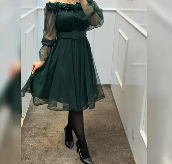 عکس مدل لباس مجلسی دخترانه عروسکی توری