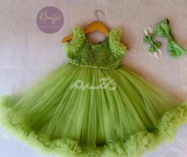 عکس مدل لباس مجلسی دخترانه عروسکی توری