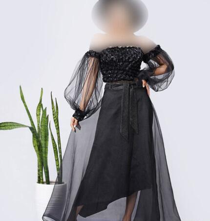 عکس لباس مجلسی ماکسی دخترانه مشکی