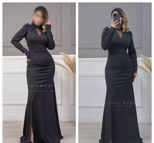عکس لمه لباس مجلسی مدل ماهی دنباله دار دخترانه
