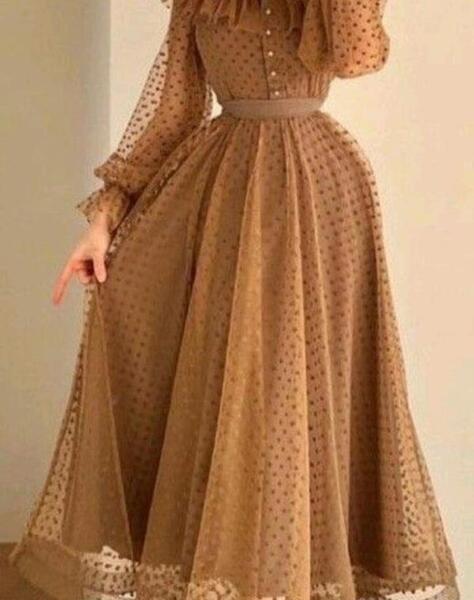 عکس مدل لباس مجلسی دخترانه گیپور دار
