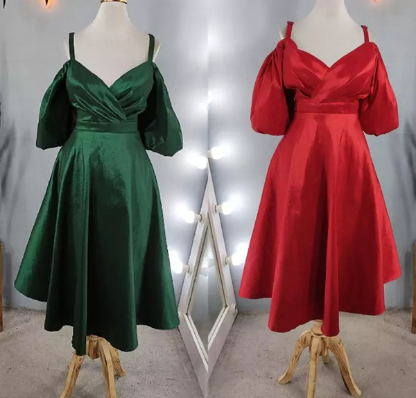 عکس لباس مجلسی دخترانه عروسکی ساتن