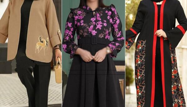 عکس لباس مجلسی دخترانه با پارچه طرح دار