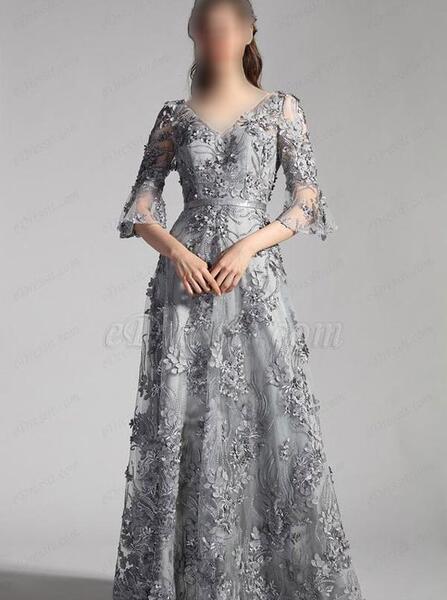 عکس لباس مجلسی طوسی نقره ای دخترانه