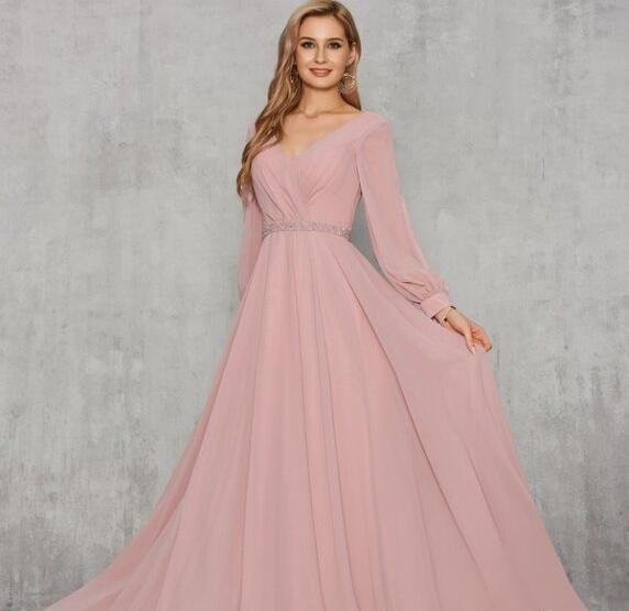 عکس مدل لباس مجلسی دخترانه رنگ صورتی