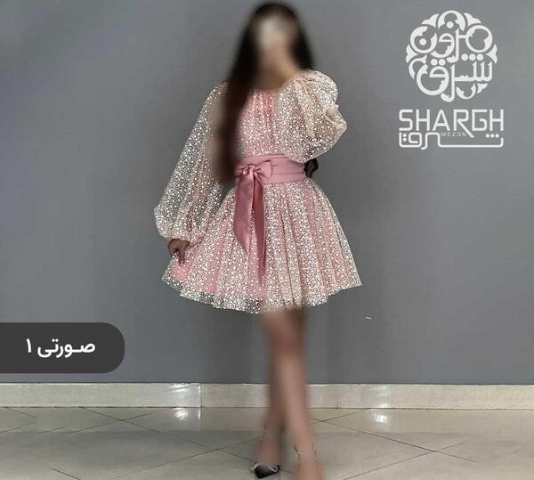 عکس لباس مجلسی دخترانه صورتی کوتاه