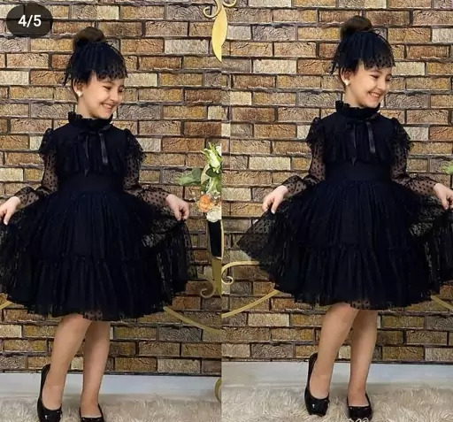 عکس لباس مجلسی دخترانه رنگ سیاه