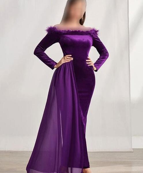 عکس مدل لباس مجلسی دخترانه رنگ بنفش