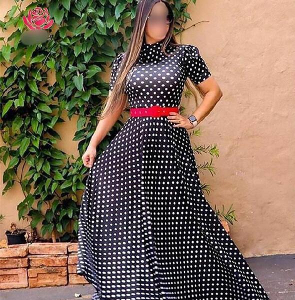 عکس لباس مجلسی دخترانه با پارچه خال خالی