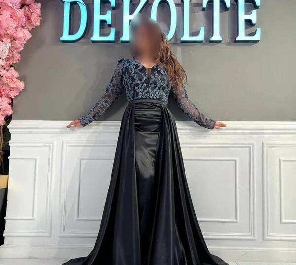 عکس مدل لباس مجلسی بلند دخترانه چاکدار