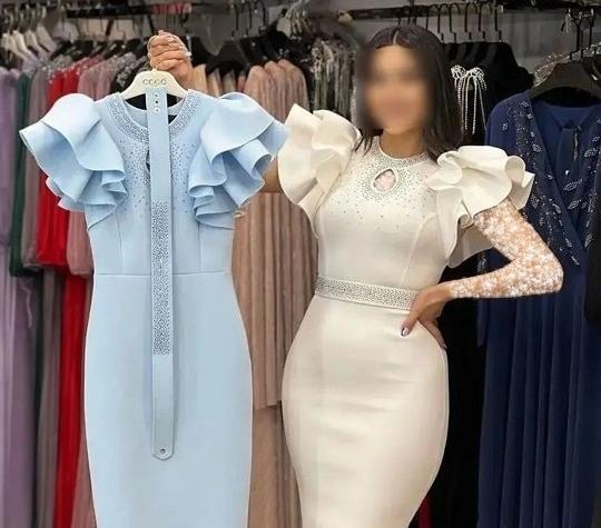 عکس لباس مجلسی کوتاه دخترانه ترکی