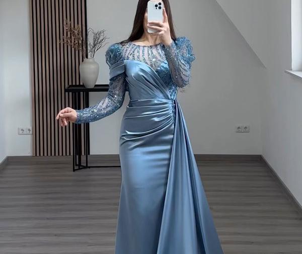 عکس مدل لباس مجلسی دخترانه توری بلند