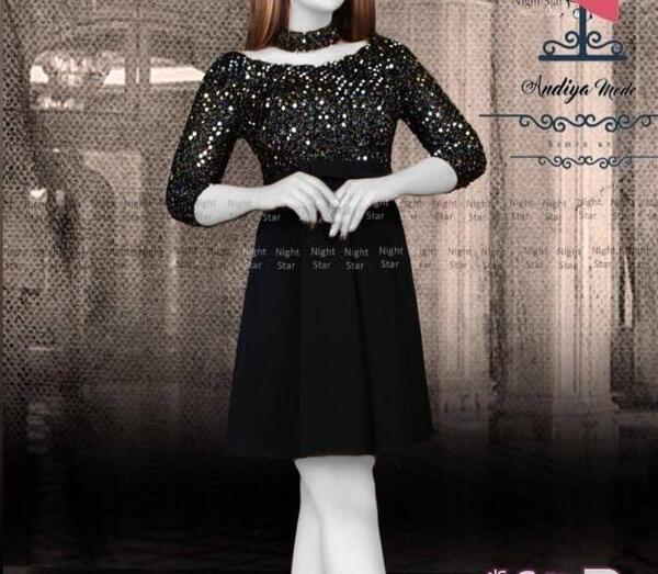 عکس لباس مجلسی دخترانه پولکی