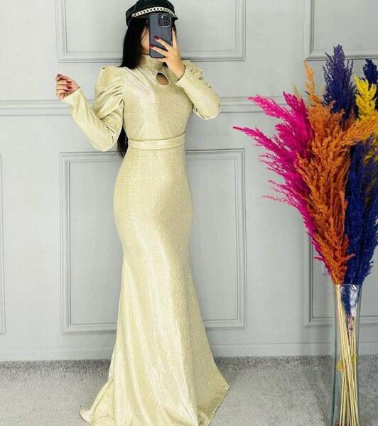 عکس لباس مجلسی دخترانه شیک با پارچه لمه