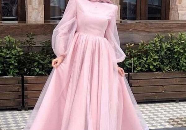 عکس لباس مجلسی دخترانه با آستین پفی