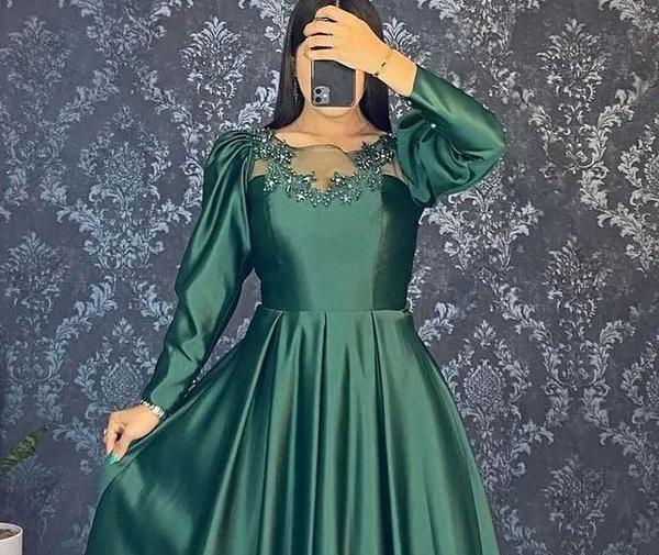 عکس لباس مجلسی دخترانه استین پفی