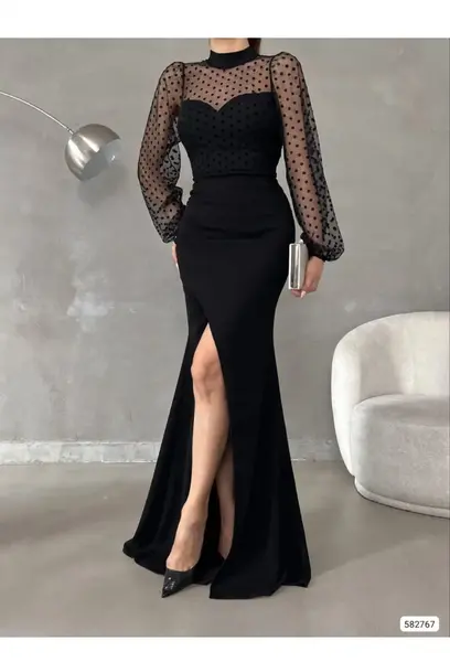 عکس مدل لباس مجلسی یقه اسکی