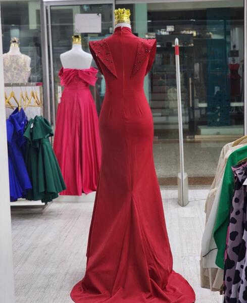 عکس لباس مجلسی گیپور یقه ایستاده