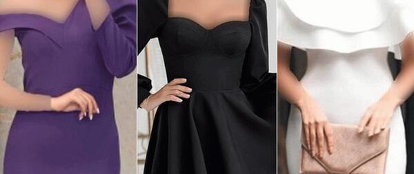 عکس لباس مجلسی یقه دلبری شیک