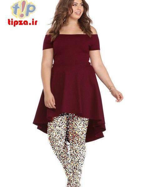 عکس لباس مجلسی یقه قایقی باز
