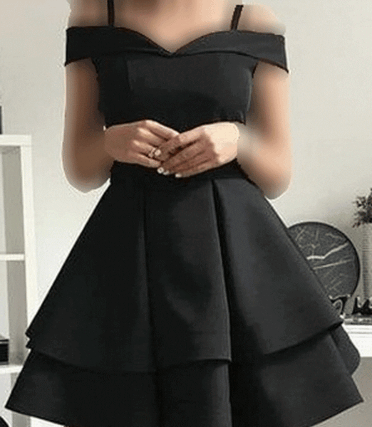 عکس لباس مجلسی یقه قایقی باز
