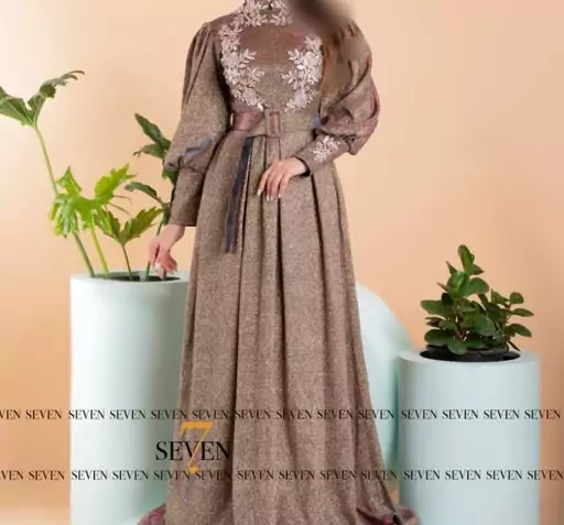 عکس لباس مجلسی نقره ای بلند