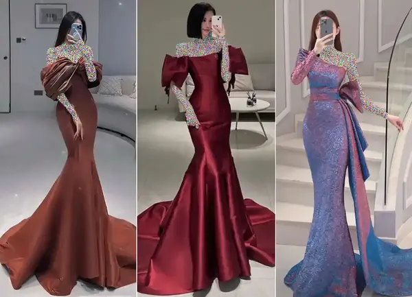 عکس لباس مجلسی مدل ماهی کوتاه