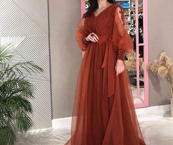 عکس مدل لباس مجلسی لبنانی پوشیده