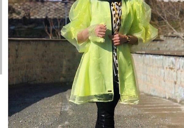 عکس لباس مجلسی سبز لیمویی