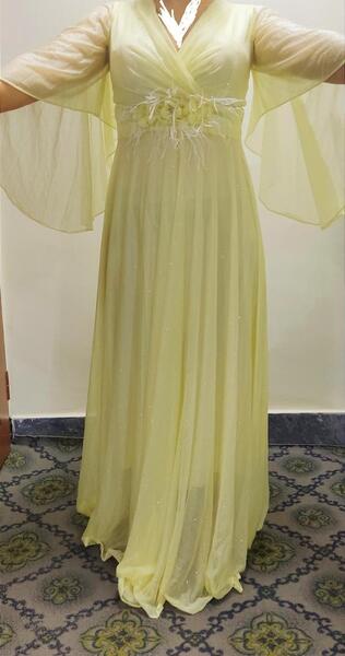 عکس لباس مجلسی سبز لیمویی