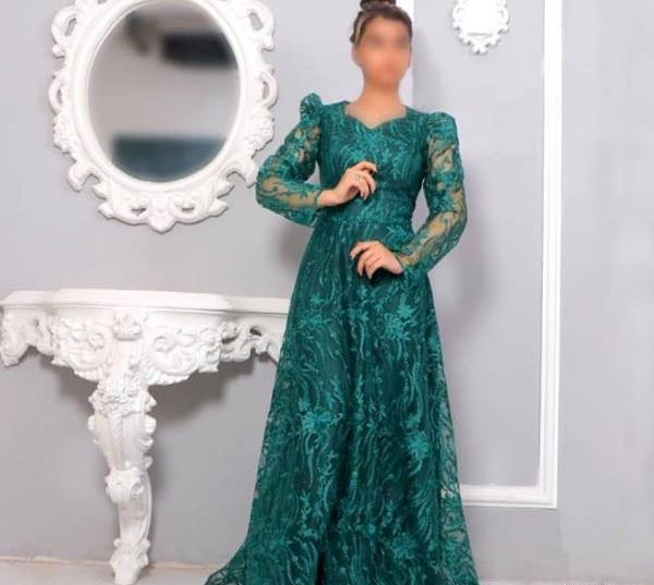 عکس لباس مجلسی گیپور و ساتن شیک