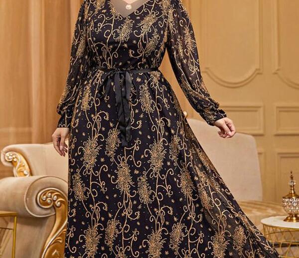 عکس لباس مجلسی گیپور و ساتن سایز بزرگ