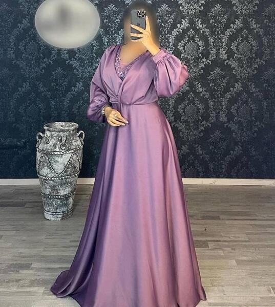 عکس لباس مجلسی گیپور و ساتن سایز بزرگ