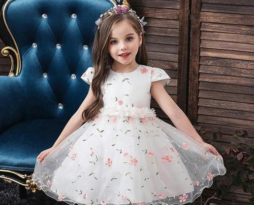 عکس لباس مجلسی گلدار دخترانه بچه گانه