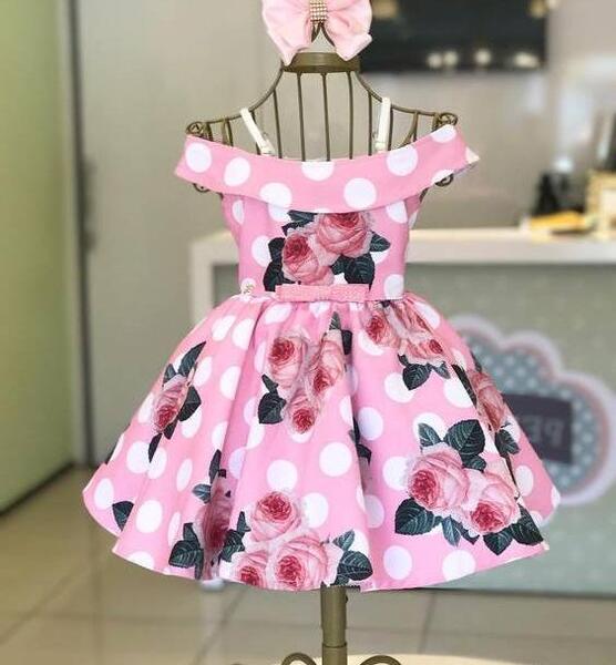 عکس لباس مجلسی گلدار دخترانه بچه گانه