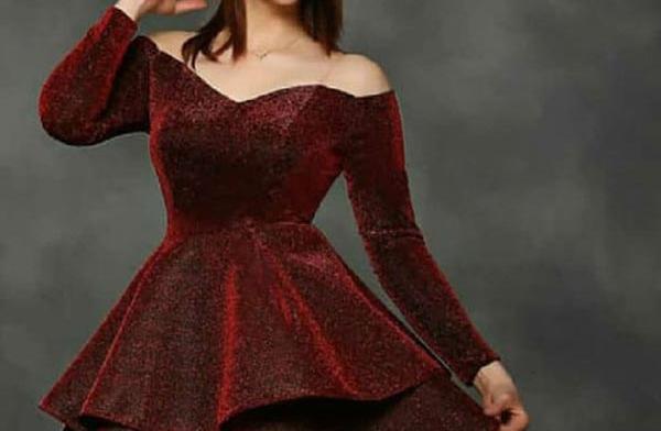 عکس لباس مجلسی کوتاه شیک عروسکی