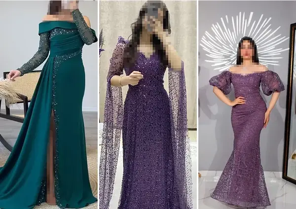 عکس مدل لباس مجلسی کوتاه فون دار