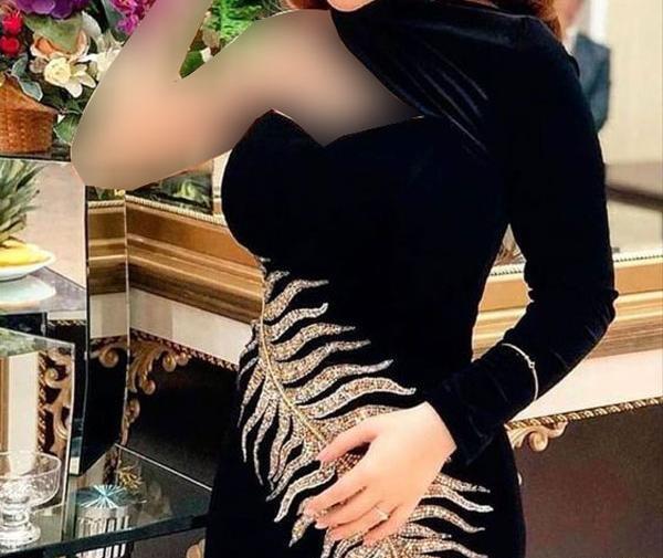 عکس لباس مجلسی مشکی طلایی کوتاه دخترانه