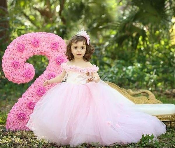 عکس لباس مجلسی بچه گانه رنگ صورتی