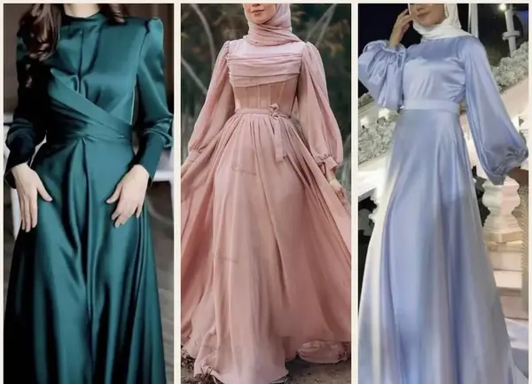 عکس مدل لباس مجلسی آستین صدفی