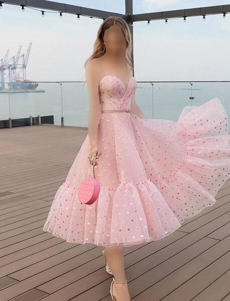 عکس مدل لباس مجلسی صورتی کمرنگ
