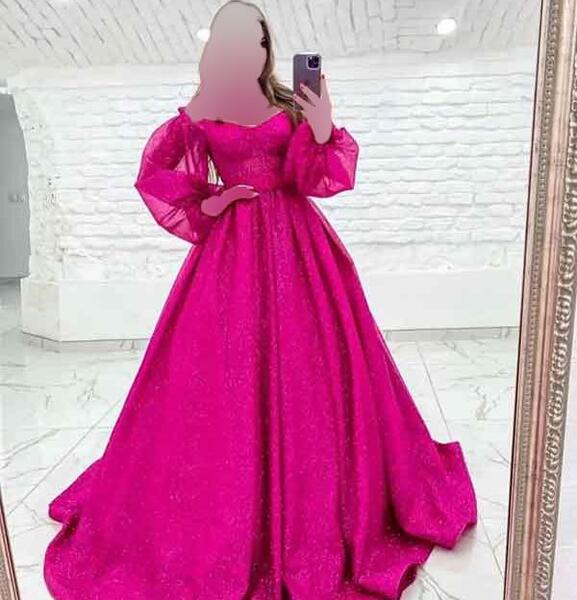 عکس مدل لباس مجلسی صورتی دخترانه