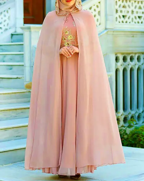 عکس لباس مجلسی صورتی پاستیلی